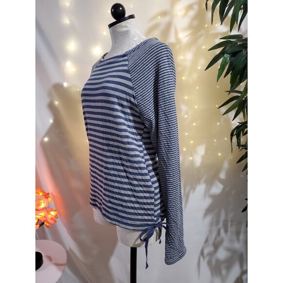 Fresh Produce Beachside Dana Pullover Sweatshirt Womens Size S Boat Neck Striped - Picture 3 of 10